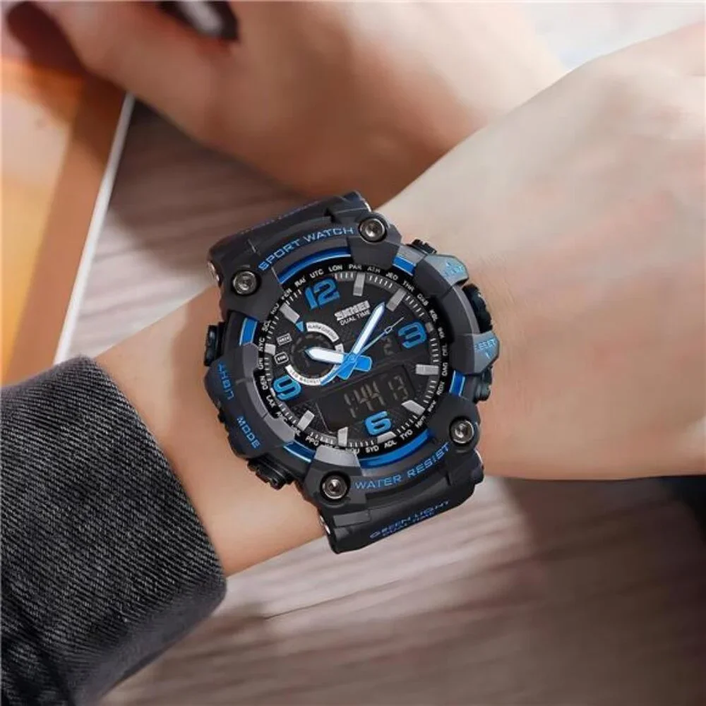 Men's Large Face Outdoor Sports Watches Military Waterproof Watch Alarm
